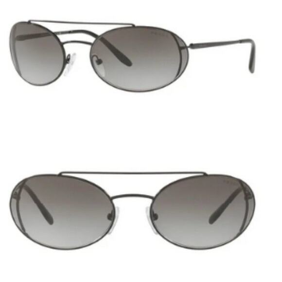 Prada 61mm Oval Sunglasses silver main image 8